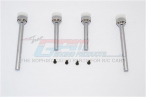GPM SW201FR ALUMINIUM FRONT+REAR MAGNET BODY POST GMADE R1 ROCK BUGGY - Gun silver - SW201FR-GS