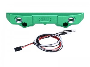 GPM TXMM330R 7075 ALLOY REAR BUMPER WITH LED LIGHTS 10735 10798 FOR TRAXXAS MINI MAXX MONSTER 107154-1 - GREEN - TXMM330R-G