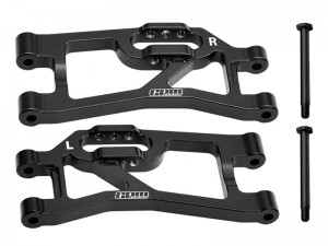 GPM TXMM056 7075 ALLOY REAR LOWER SUSPENSION ARMS 10730 10740 FOR 1/10 RC TRAXXAS MINI MAXX MONSTER 107154-1 - BLACK - TXMM056-BK