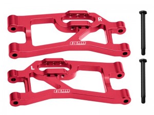 GPM TXMM056 7075 ALLOY REAR LOWER SUSPENSION ARMS 10730 10740 FOR 1/10 RC TRAXXAS MINI MAXX MONSTER 107154-1 - RED - TXMM056-R