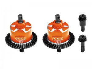 GPM TXMM1137S STEEL 7075 ALLOY F & R COMPLETE DIFFERENTIAL 10780 FOR 1/10 RC TRAXXAS MINI MAXX / MINI SLASH / MINI XRT - ORANGE - TXMM1137S-OR