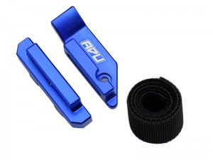 ALUMINUM 7075 BATTERY RETAINER MOUNT SUPPORT MAX 3S 10726 FOR 1/10 RC TRAXXAS MINI MAXX MONSTER 107154-1 - BLUE - TRX-10726/BU