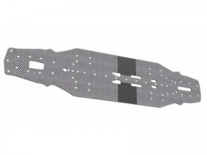 3RACING SAK-CS104/V3/GA GRAPHITE GLASS CHASSIS 2.25mm V3.0 FOR 1/10 RC SAKURA CERO SPORT RC CAR - SAK-CS104/V3/GA