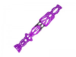 3RACING SAK-D6801 ALUMINUM ADJUSTABLE MAIN CHASSIS FOR 1/10 SAKURA D6 S AUPER SPORT RC DRIFT CAR - PURPLE - SAK-D6801/PU