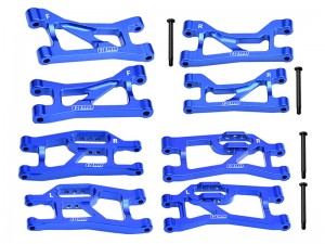ALUMINUM FULL SUSPENSION ARM SET 10740 10731 FOR 1/10 TRAXXAS MINI MAXX MONSTER 107154-1 - BLUE - TXMM056555657-B