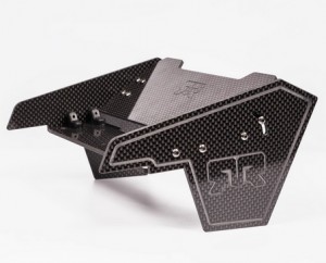 CARBON FIBER REAR ADJUSTABLE WING MOUNT ARA480024 FOR ARRMA 1/7 INFRACTION 6S 4X4 - RS-ARA480024