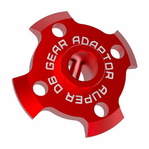 3RACING SAK-D6809D SPUR GEAR ADAPTER FOR 1/10 RC SAKURA D6 S SPORT DRIFT RC CAR - RED - SAK-D6809D/RE