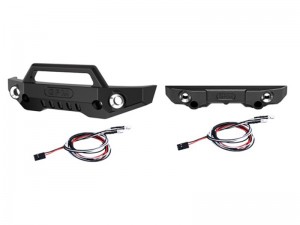 GPM 7075 ALLOY FRONT & REAR BUMPER LED LIGHTS 10735 FOR 1/10 TRAXXAS MINI MAXX MONSTER 107154-1 - TXMM330FR-BK