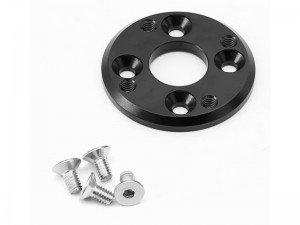 ALUMINUM EZRUN MOTOR CONVERTER 25.4mm - 30mm FOR 1/6 RC AXIAL RACING SCX-6 CRAWLER - BLACK - RS-AXI252012-V2/BK