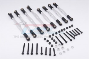 ALUMINIUM 4MM ANTI-THREAD UPPER LOWER LINK PARTS GMADE KOMODO - Silver - KOM049-S-BEBK