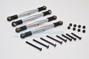 ALUMINIUM 4MM ANTI-THREAD UPPER LINK PARTS GMADE KOMODO - Gun silver - KOM049A-GS-BEBK