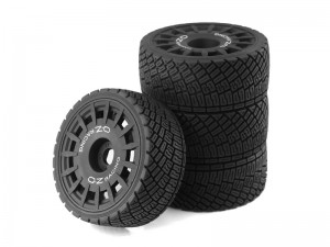 RALLY RUBBER TIRE AND WHEEL SET 100 X 40mm 17mm HEX FOR 1/7 1/8 ARRMA INFRACTION 6S BLX TRUCK - RS-TY1004017A/BK