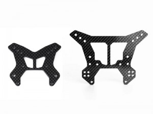 CARBON FIBER FRONT & REAR SHOCK TOWER AR330377 AR330189  FOR ARRMA 1/8 TYPHON V5 6S BLX RC BUGGY - RS-AR330377189/BK