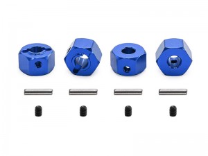 ALUMINUM WHEEL HEX HUBS -12mm 3654 FOR TRAXXAS MINI MAXX MONSTER TRUCK 107154-1 - BLUE - RS-TRX3654/BU