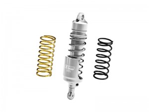GPM MX112 7075 ALLOY REAR SHOCK ABSORBERS LOS263007 FOR RC LOSI 1/4 PROMOTO MX / SM MOTORCYCLE - SILVER - MX112-S
