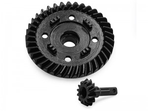 STEEL FRONT / REAR DIFF RING &  PINION GEAR - 37 / 13T 8977 8978 FOR RC 1/10 TRAXXAS MAXX 2.0 / MAXX SLASH MONSTER TRUCK - FRONT DIFF GEAR - TRX-8978/BK