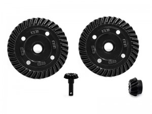 STEEL FRONT & REAR DIFF RING &  PINION GEAR 37T / 13T 8977 8978 FOR RC 1/10 TRAXXAS MAXX 2.0 / MAXX SLASH MONSTER TRUCK - TRX-89778978/BK