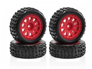 RUBBER TIRE AND RIM SET ARA550114 TYPE B FOR RC ARRMA 1/14 TYPHON GROM BUGGY ARA2106 - TY-6926B/RE