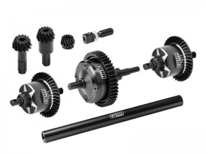 GPM TXMM3747 STEEL 7075 ALLOY FRONT & CENTRE & REAR COMPLETE DIFFERENTIAL 10780 FOR TRAXXAS MINI MAXX 107154-1 - TXMM3747-BK