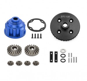COMPLETED FRONT / REAR 13T / 37T DIFFERENTIAL KIT 8981 8982 8978 FOR TRAXXAS 1/8 MAXX SLASH 1/10 MAXX WIDE MAXX 2.0 MONSTER - BLUE - RS-TRX8981/BU