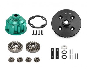 COMPLETED FRONT / REAR 13T / 37T DIFFERENTIAL KIT 8981 8982 8978 FOR TRAXXAS 1/8 MAXX SLASH 1/10 MAXX WIDE MAXX 2.0 MONSTER - RS-TRX8981/GR