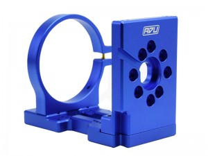 ALUMINUM 7075 FIXING GEAR M1.5 MOTOR MOUNT HOBBYWING 56 CASTLE 2028 7760 FOR 1/5 TRAXXAS X-MAXX XRT MONSTER - BLUE - RS-7760V2/BU