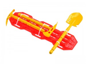 CRAWLER ACCESSORIES SHOVEL HAND TOOLS W. ESCAPE BOARD FOR 1/10 RC TRAXXAS TRX-4 AXIAL SCX-10 CRAWLER - RED / YELLOW - RS-CA04/REYE