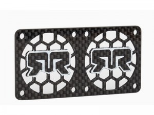 CARBON FIBER MOTOR HEATSINK PROTECTION PLATE 60 X 30mm FOR 1/10 RC COOLING FANS - TYPE B - RS-6030B/BK