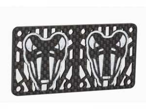 MOTOR HEATSINK COOLING FANS CARBON FIBER PROTECTION PLATE 80 X 40 X 2mm - TYPE D - RS-8040D/BK