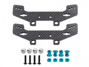 CARBON FIBER FRONT & REAR SHOCK TOWER 54633  FOR 1/10 TAMIYA TT-02 TYPE-S TT-02S TOURING RC CAR - RS-54633FR/BK