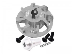 GPM SLA035LCGN 7075 ALLOY SPUR GEAR ADAPTER 5556 FOR TRAXXAS 1/10 SLASH 4X4 LCG / Rustler / Stampede / Bandit VXL / Ford F-150 / Jato 3.3 / Ford Fiesta ST Rally - GUN SILVER - SLA035LCGN-GS