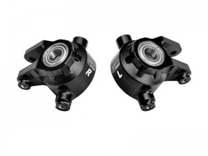 GPM TTJ021 7075 ALLOY FRONT STEERING BLOCKS 9037 FOR TRAXXAS 1/8 JATO 4X4 VXL / 1/10 BIGFOOT 4X4 / FORD F-150 RAPTOR R / Rustler 4X4 VXL / Slash 4X4 VXL / Stampede 4X4 VXL / Ford Fiesta ST Rally - BLACK - TJ021-BK