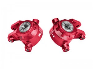 GPM TTJ021 7075 ALLOY FRONT STEERING BLOCKS 9037 FOR TRAXXAS 1/8 JATO 4X4 VXL / 1/10 BIGFOOT 4X4 / FORD F-150 RAPTOR R / Rustler 4X4 VXL / Slash 4X4 VXL / Stampede 4X4 VXL / Ford Fiesta ST Rally - RED - TJ021-R