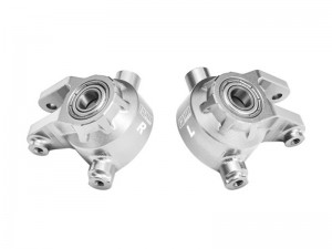 GPM TTJ021 7075 ALLOY FRONT STEERING BLOCKS 9037 FOR TRAXXAS 1/8 JATO 4X4 VXL / 1/10 BIGFOOT 4X4 / FORD F-150 RAPTOR R / Rustler 4X4 VXL / Slash 4X4 VXL / Stampede 4X4 VXL / Ford Fiesta ST Rally - SILVER - TJ021-S