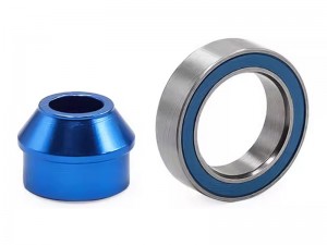 ALUMINUM BALL BEARING ADAPTER 6893X FOR TRAXXAS 1/10 RUSTLER SLASH RAPTOR R STAMPEDE - BLUE - RS-TRX6893X/BU