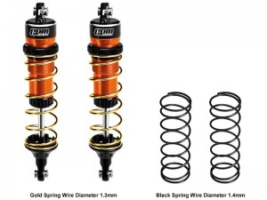 GPM TJ104F ALLOY FRONT SPRING SHOCK 104mm 7462 FOR 1/8 TRAXXAS JATO 4X4 VXL 90386-4 90154-4 - ORANGE - TJ104F-OR-GD