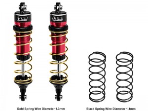 GPM TJ104F ALLOY FRONT SPRING SHOCK 104mm 7462 FOR 1/8 TRAXXAS JATO 4X4 VXL 90386-4 90154-4 - RED - TJ104F-R-GD