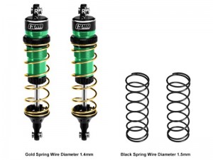 GPM TJ104R 6061-T6 ALLOY REAR ADJUSTABLE SPRING SHOCK 104mm 7462 FOR TRAXXAS 1/8 JATO 4X4 VXL 90386-4 - GREEN - TJ104R-G-GD