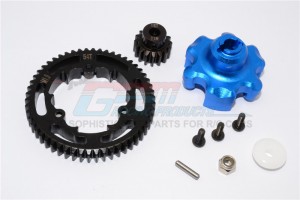 ALUMINIUM GEAR ADAPTER STEEL SPUR GEAR 54T MOTOR GEAR 16T TRAXXAS XMAXX - TXM355416T-B