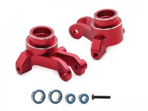 ALUMINUM STEERING KNUCKLE ARM 10734  FOR 1/16 TRAXXAS MINI MAXX / MINI XRT MONSTER RC TRUCK - RED - RS-TRX10734/RE