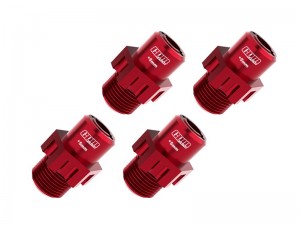 GPM TJ010-5MM 7075 ALLOY 17mm +5mm WIDE WHEEL HUBS 9086 FOR TRAXXAS 1/8 JATO 4X4 VXL 90386-4 90154-4 - RED - TJ010-5MM-R