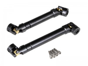 STEEL FRONT & REAR CENTER DRIVESHAFT AXI-2212 AXI-2231 FOR AXIAL RC 1/8 AXP8 GILAMON 2.2 TRAIL BUGGY AXI-1207 - BLACK - RS-AXI2212/BK
