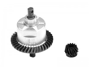 GPM SLA1337R STEEL 7075 ALLOY REAR COMPLETE DIFFERENTIAL FOR TRAXXAS 1/10 SLASH 4X4 / RUSTLER 4X4 VXL / XO-01 / SLASH 4X4 LOW-CG / HOSS 4X4 VXL 3S / 1/8 Jato 4X4 VXL - SILVER - SLA1337R-S