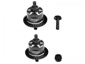 GPM SLA1337R STEEL 7075 ALLOY FRONT & REAR COMPLETE DIFFERENTIAL FOR TRAXXAS 1/10 SLASH 4X4 / RUSTLER 4X4 VXL / XO-01 / SLASH 4X4 LOW-CG / HOSS 4X ... - SLA1337FR-BK