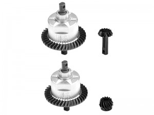 GPM SLA1337R STEEL 7075 ALLOY FRONT & REAR COMPLETE DIFFERENTIAL FOR TRAXXAS 1/10 SLASH 4X4 / RUSTLER 4X4 VXL / XO-01 / SLASH 4X4 LOW-CG / HOSS 4X4 VXL 3S / 1/8 Jato 4X4 VXL - SILVER - SLA1337FR-S