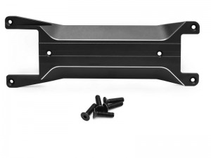 ALUMINUM MAIN CHASSIS BOTTOM SKID PLATE 10722X FOR 1/16 TRAXXAS MINI MAXX MONSTER 107154-1 - BLACK - RS-TRX10722X/BK