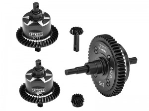 ALUMINUM FULL DIFF KIT SET 6780 5379R 6879R FOR TAXXAS 1/8 JATO 1/10 SLASH RUSTLER STAMPEDE HOSS RC TRUCK - BLACK - SLA1337FR1200-BK