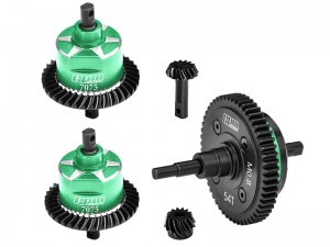 ALUMINUM FULL DIFF KIT SET 6780 5379R 6879R FOR TAXXAS 1/8 JATO 1/10 SLASH RUSTLER STAMPEDE HOSS RC TRUCK - GREEN - SLA1337FR1200-G