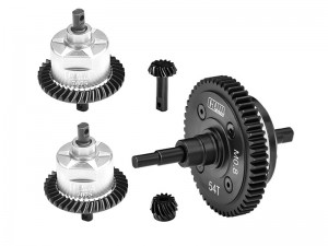 ALUMINUM FULL DIFF KIT SET 6780 5379R 6879R FOR TAXXAS 1/8 JATO 1/10 SLASH RUSTLER STAMPEDE HOSS RC TRUCK - SILVER - SLA1337FR1200-S