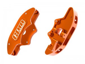 GPM TPS006 7075-T6 ALLOY FRONT BRAKE CALIPERS 10951 FOR TRAXXAS 1/6 FUNCO PRO SCALE SAND CAR 8S 109076-4 - TPS006-OR